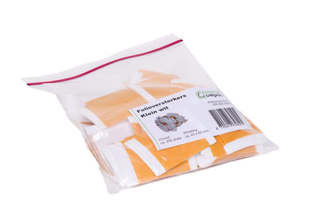 Isolatie Depot Folieversterkers klein ca. 45 x 65 mm wit 200 gram ca. 200 stuks