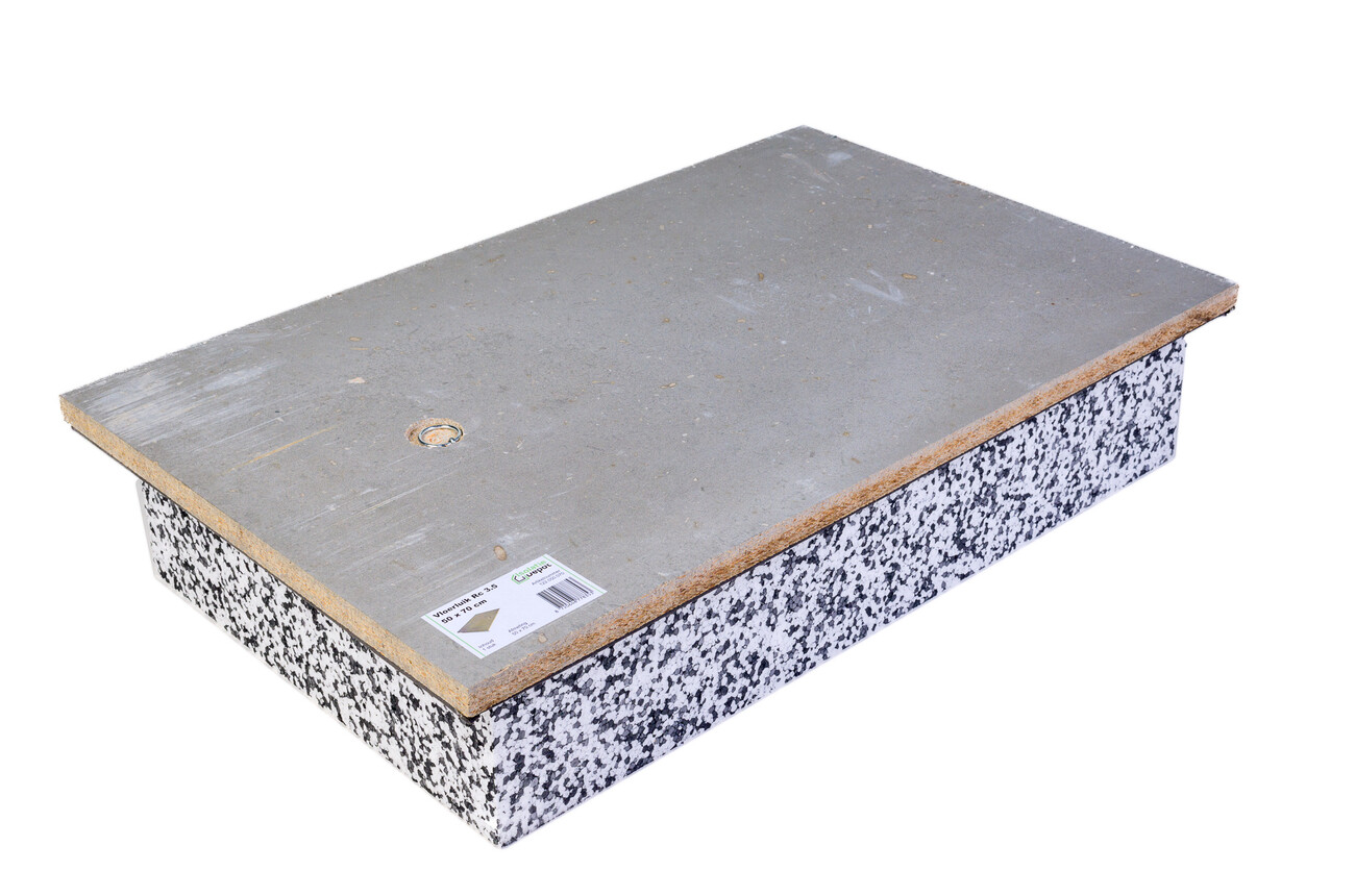 Vloerluik 50 x 70 cm, dikte 22 mm met 140 mm EPS Rc 3,5 Isolatie Depot Vloerluik 50 x 70 cm, dikte 22 mm met 140 mm EPS Rc 3,5