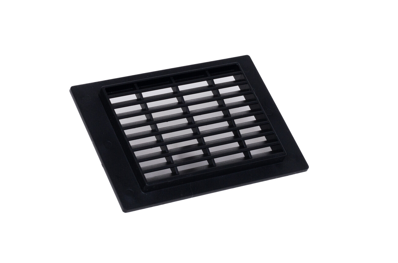 Muurrooster rechthoekig 13 x 9 cm, zwart Tilmar Muurrooster rechthoekig 13 x 9 cm, zwart