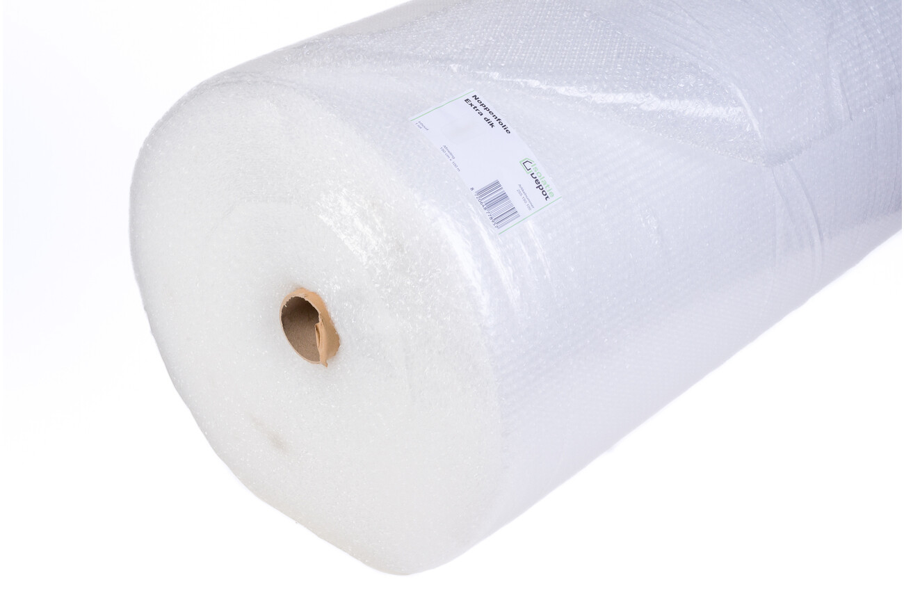 Noppenfolie 150 cm breed, extra dik, 100 meter - op rol Isolatie Depot Noppenfolie 150 cm breed, extra dik, 100 meter - op rol