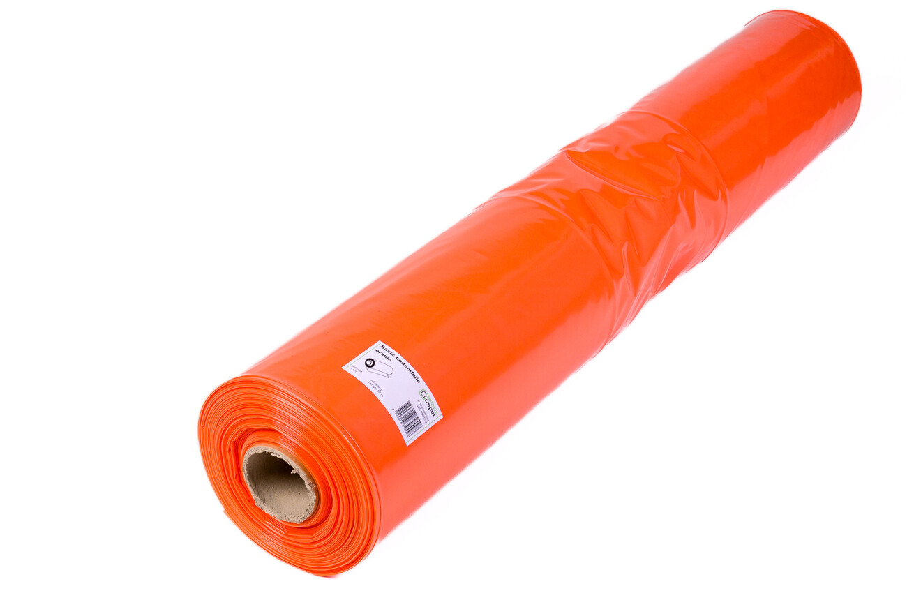 Bodemfolie Basic 5 meter breed - rol 50m - oranje Isolatie Depot Bodemfolie Basic 5 meter breed - rol 50m - oranje