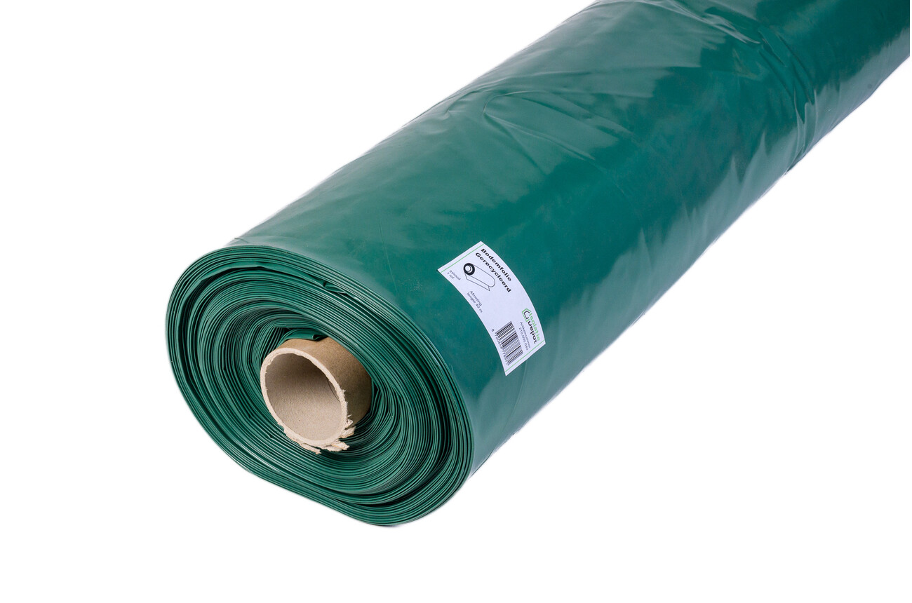 Bodemfolie gerecycleerd 7 meter breed - rol 40m - groen Isolatie Depot Bodemfolie gerecycleerd 7 meter breed - rol 40m - groen