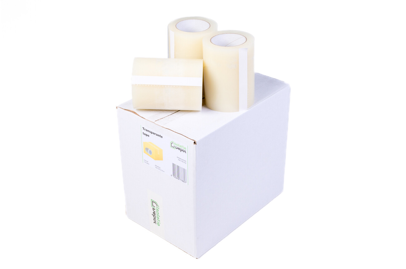 Tape transparant 200 mm x 33 m Isolatie Depot Tape transparant 200 mm x 33 m