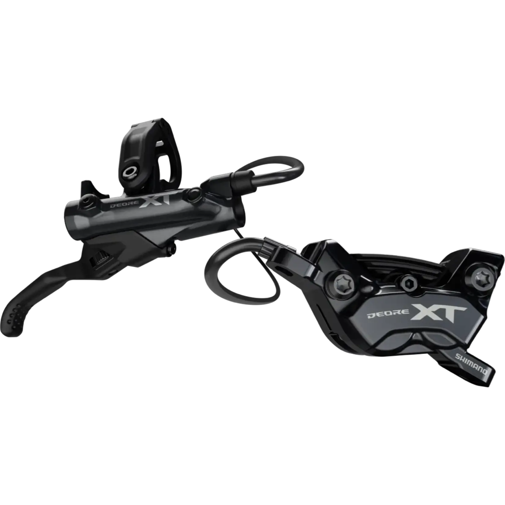 Shimano BR-M8220/BL-M8200 XT 4 pot bled brake levers and callipers, front and rear