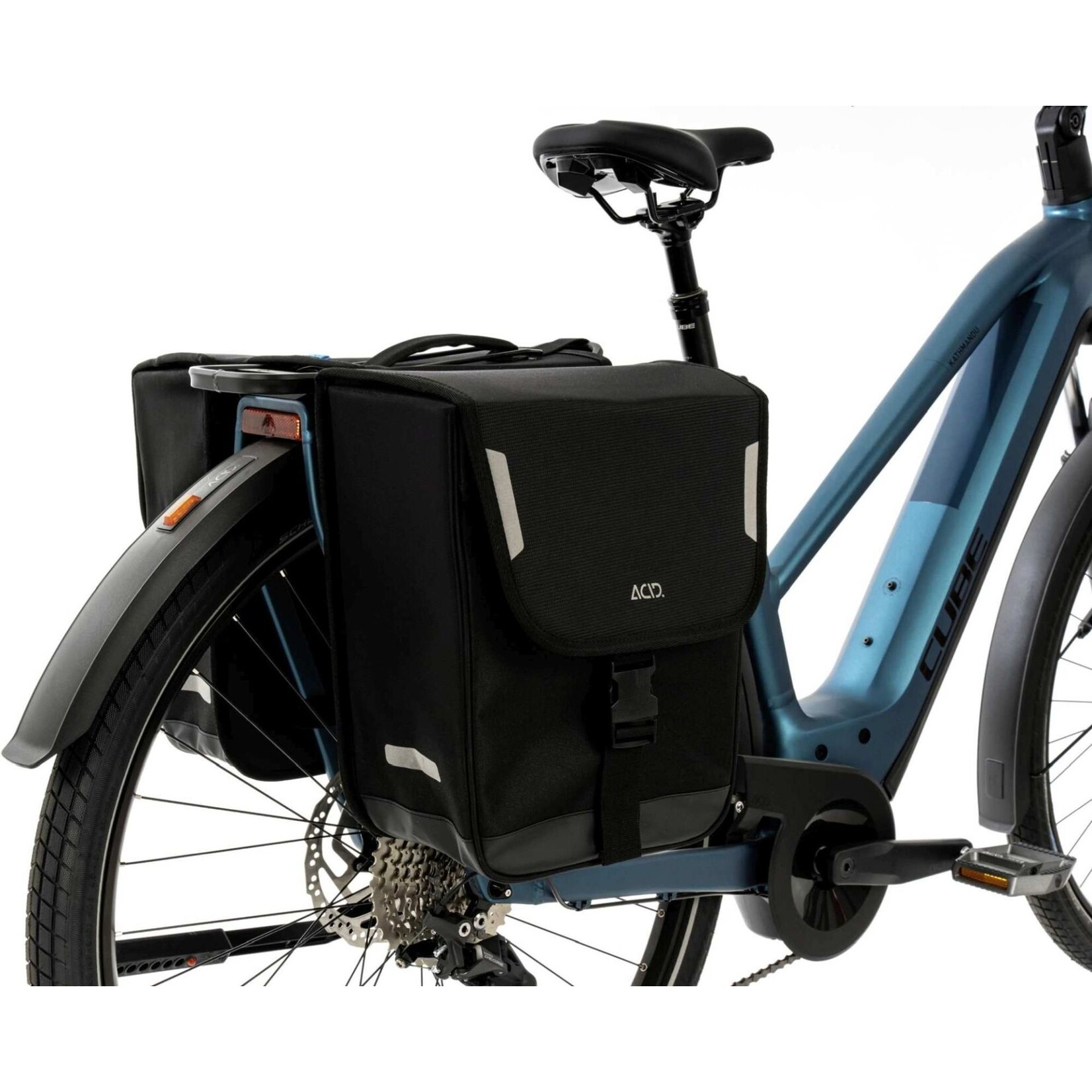 CUBE ACID PANNIER BAG CITY 15 CLASSIC DOUBLE BLACK