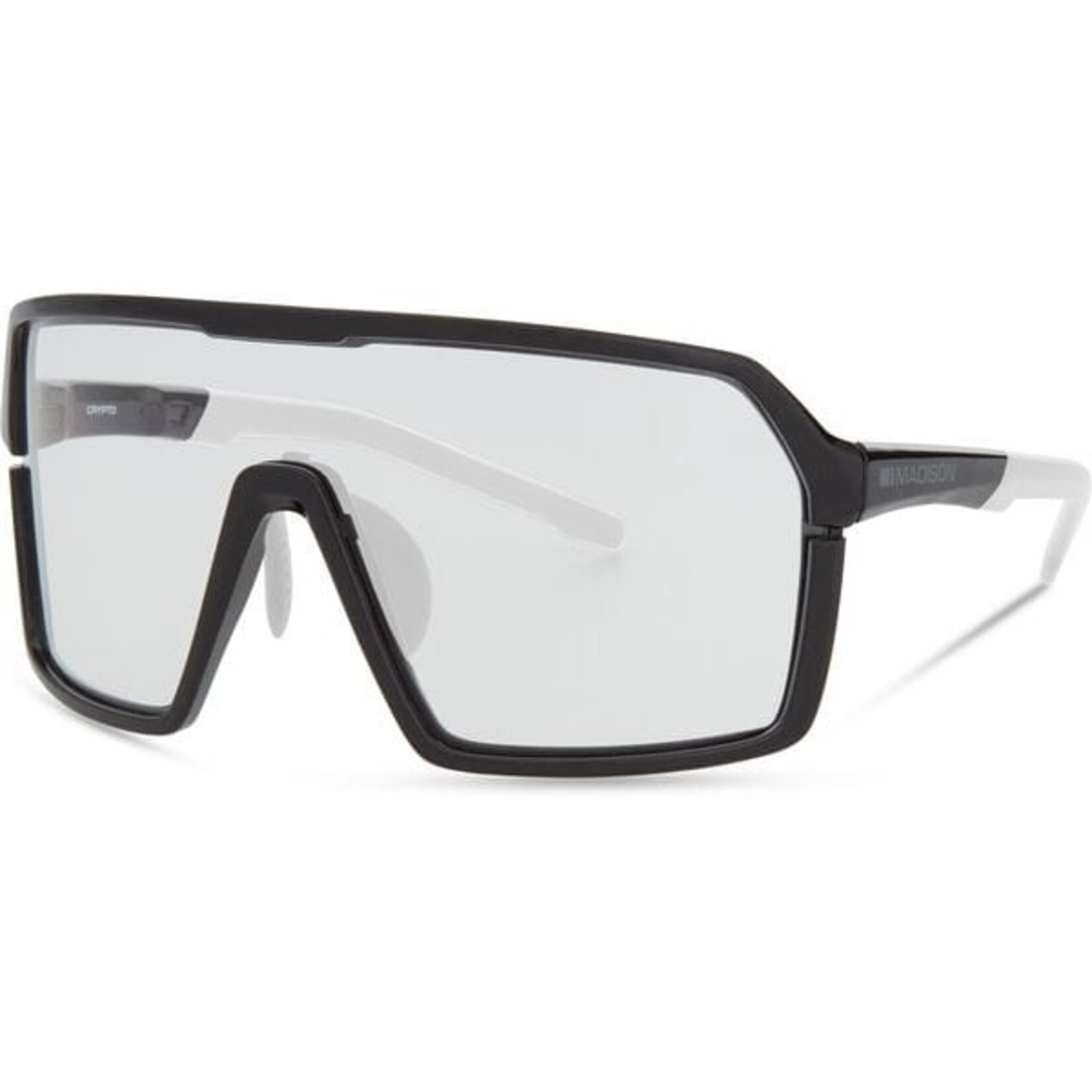 madison Crypto Gloss Black Sunglasses - Clear Lens