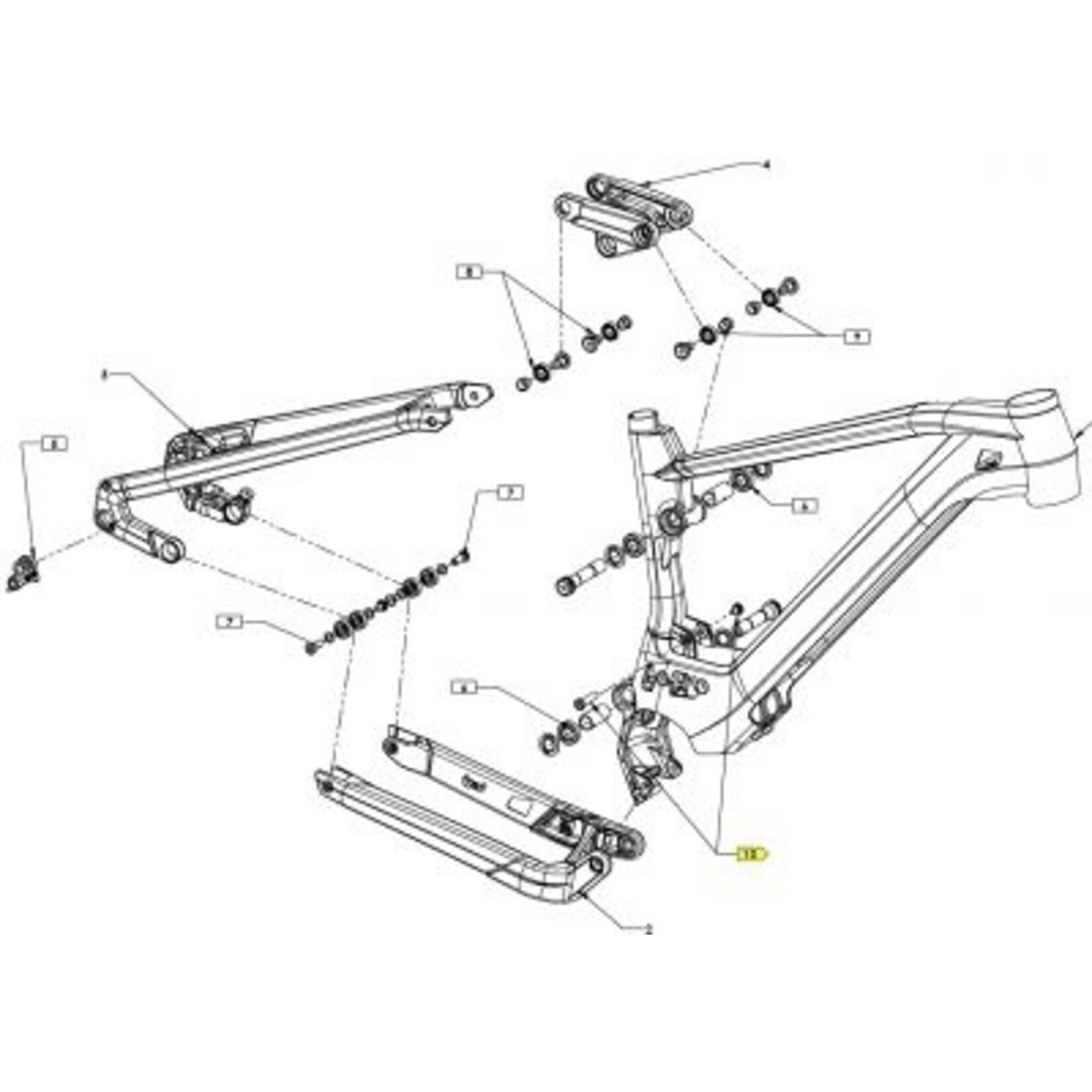 CUBE CUBE AXLE PIVOT SET SHOCK MOUNT (18-02849) 8529