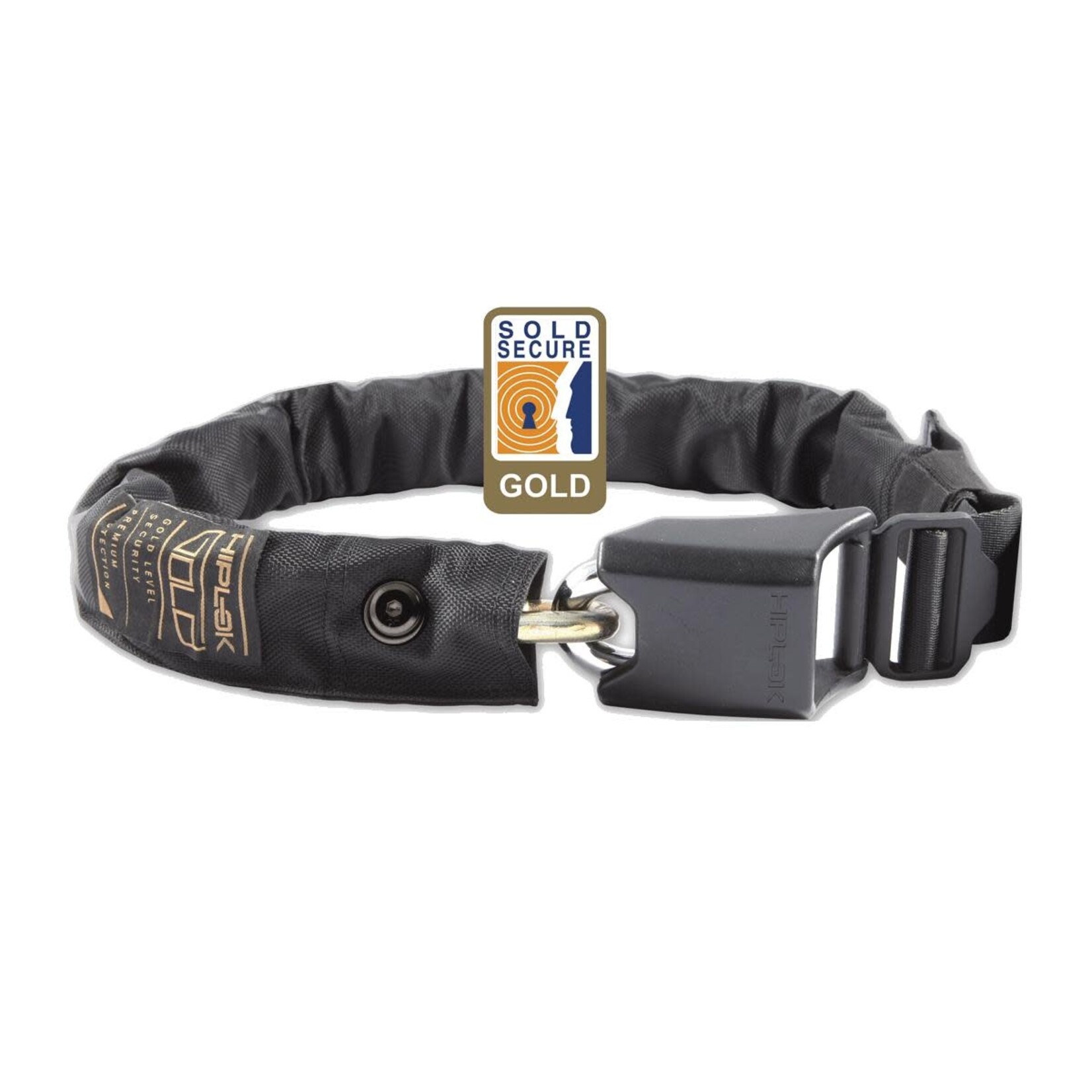 Hiplok Hiplok GOLD Wearable Chain Lock 10mm x 85cm - waist 24-44 inches (Gold Sold Secure)