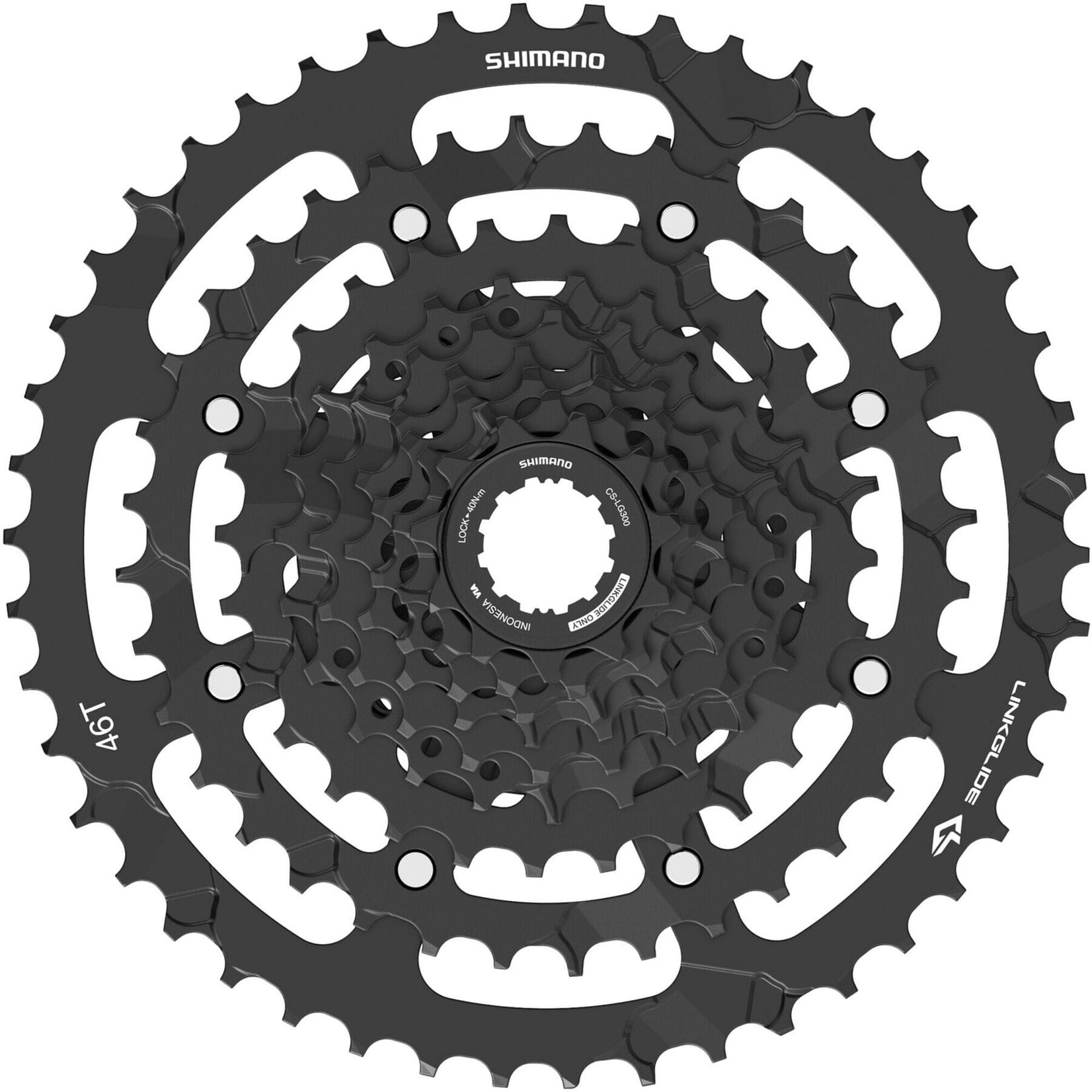 Shimano CS-LG400-9 CUES Link Glide cassette, 9-speed, 11 - 46T