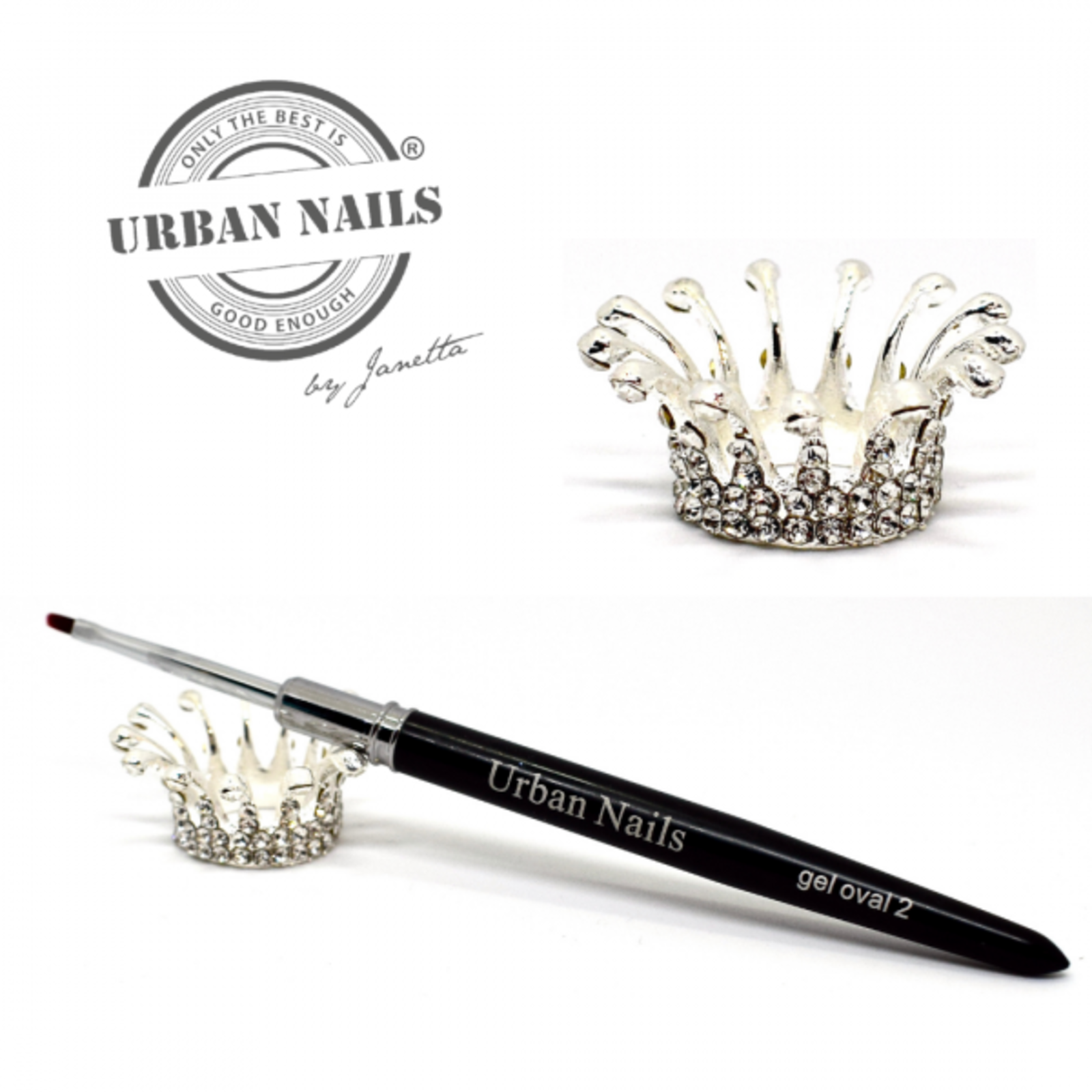 Urban nails Penselen houder kroontje exclusive silver