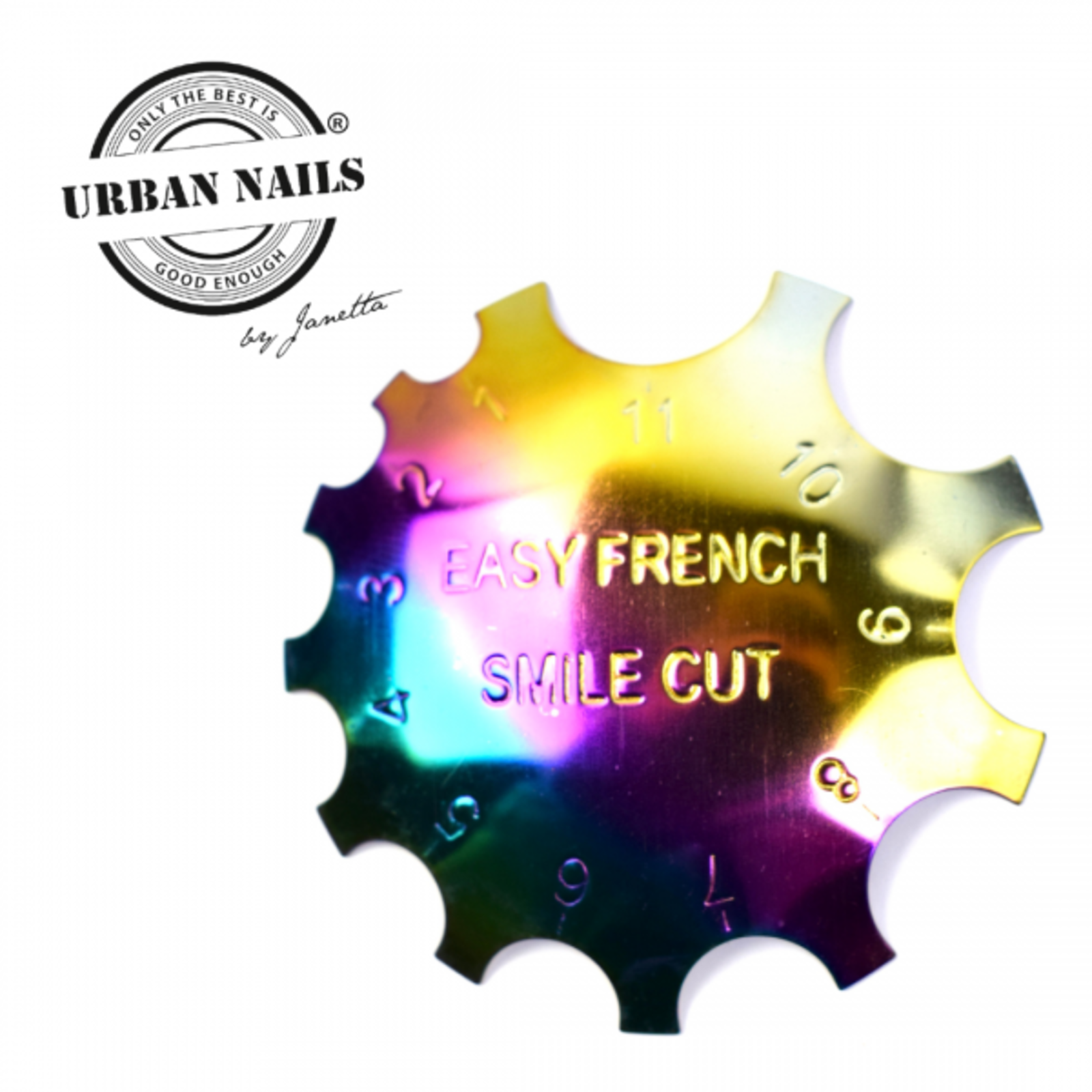 Urban nails Rainbow easy French smile cutter 01