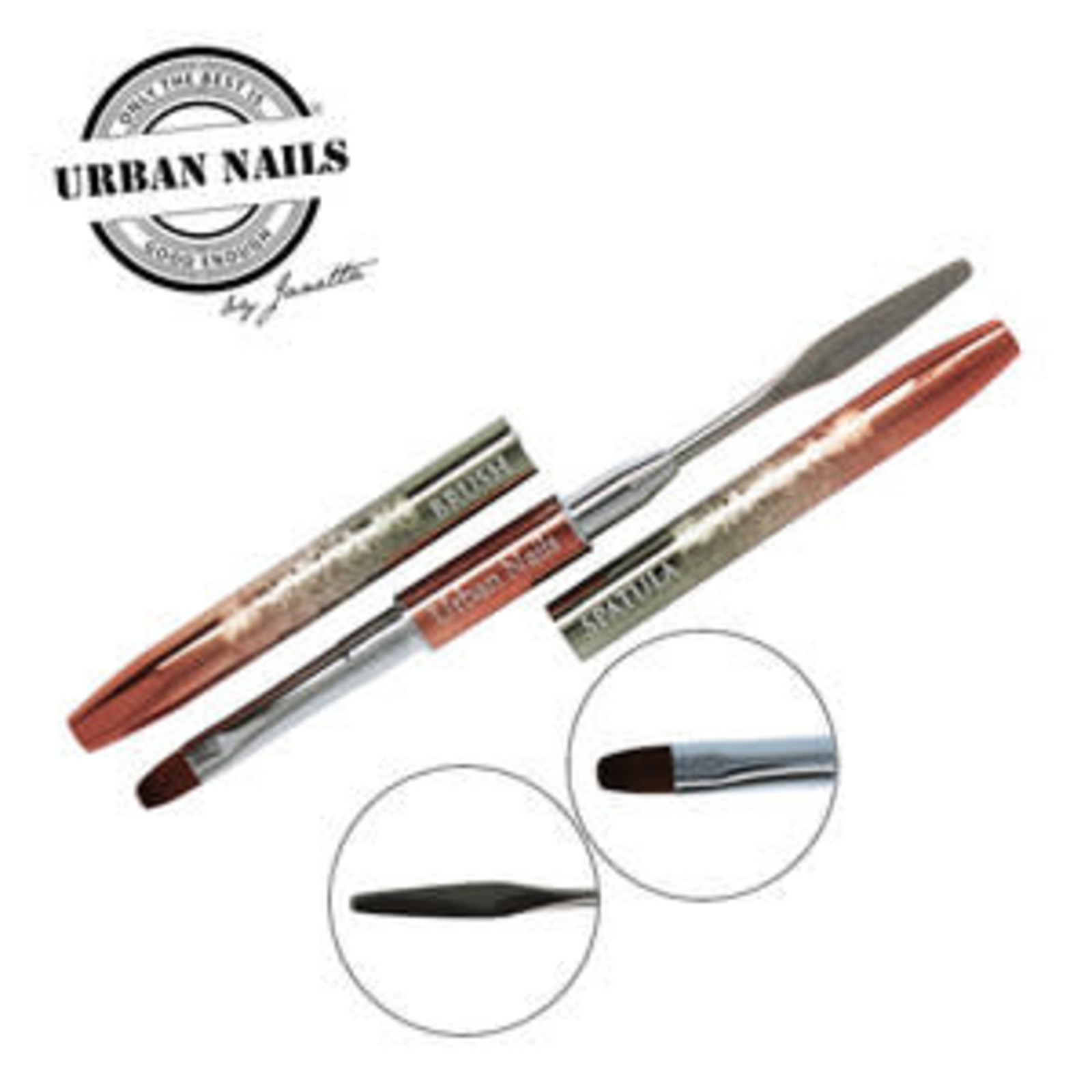 Urban nails Rosegold  Spatula Penseel Double Brush