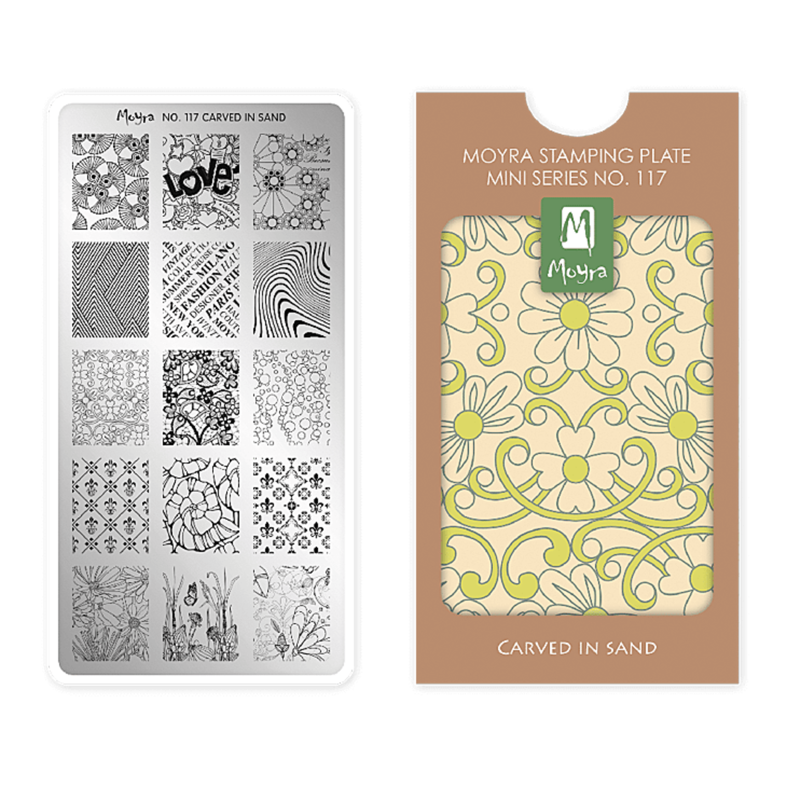Moyra Moyra stamping plate mini 117 caved in sand