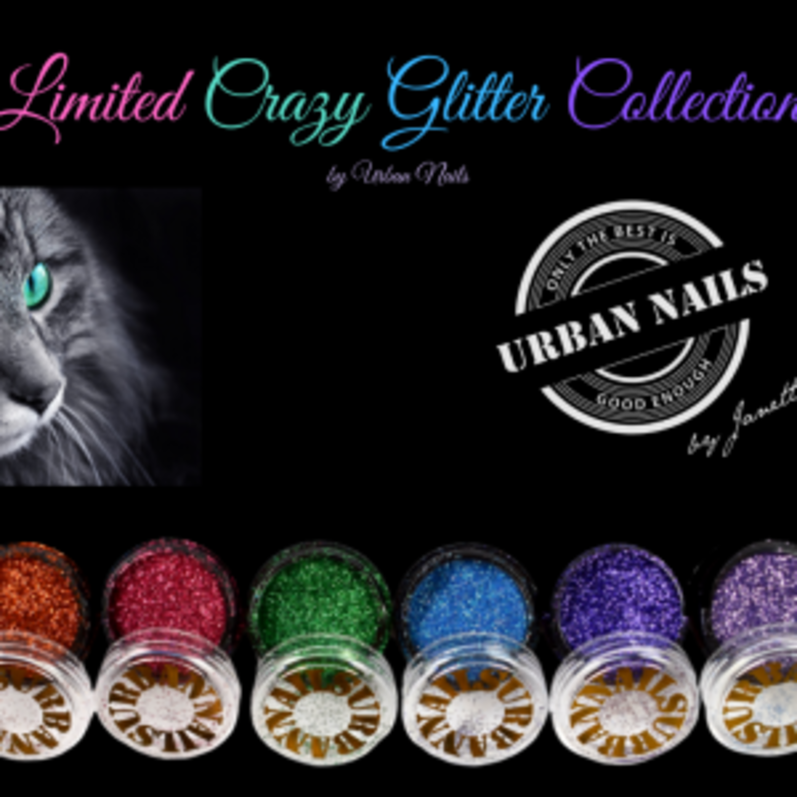 Urban nails Limited crazy glitter collectie