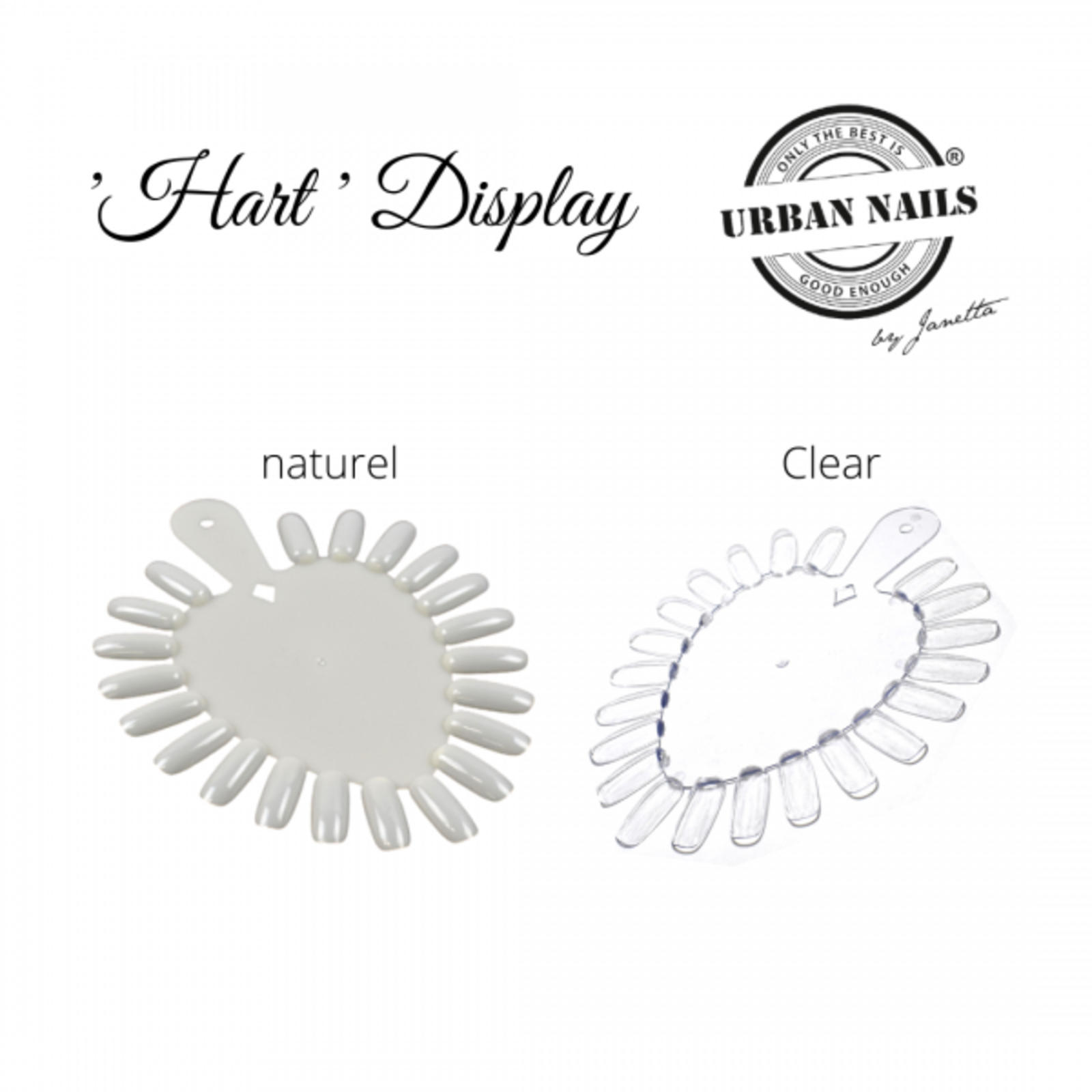 Urban nails Hart display clear