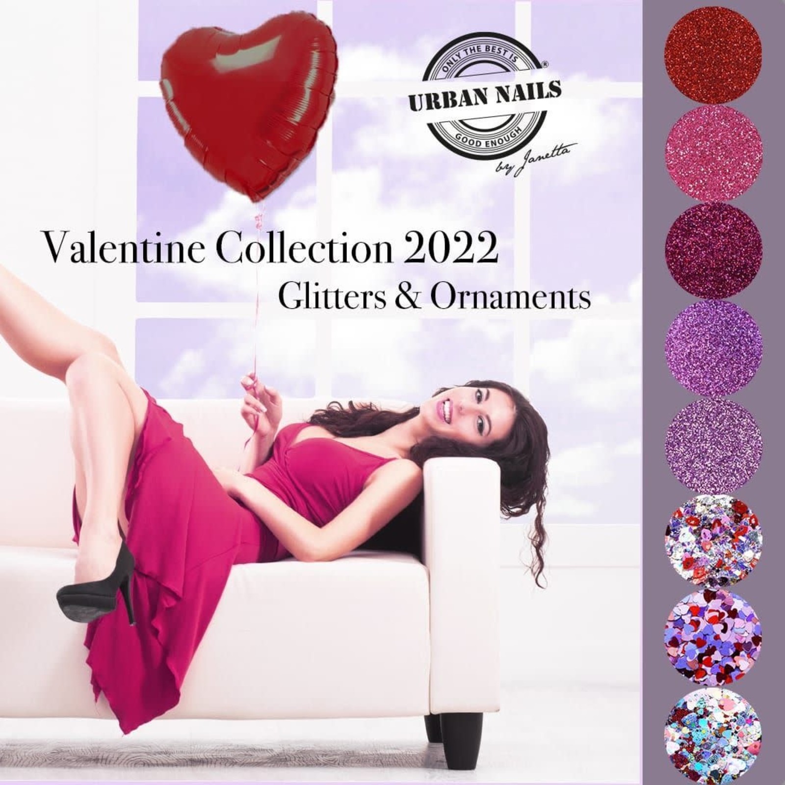 Urban nails Valentine collection glitters