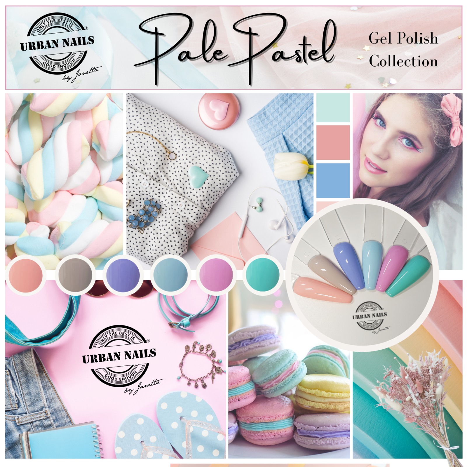 Urban nails Pale Pastel Gel Polish Collection