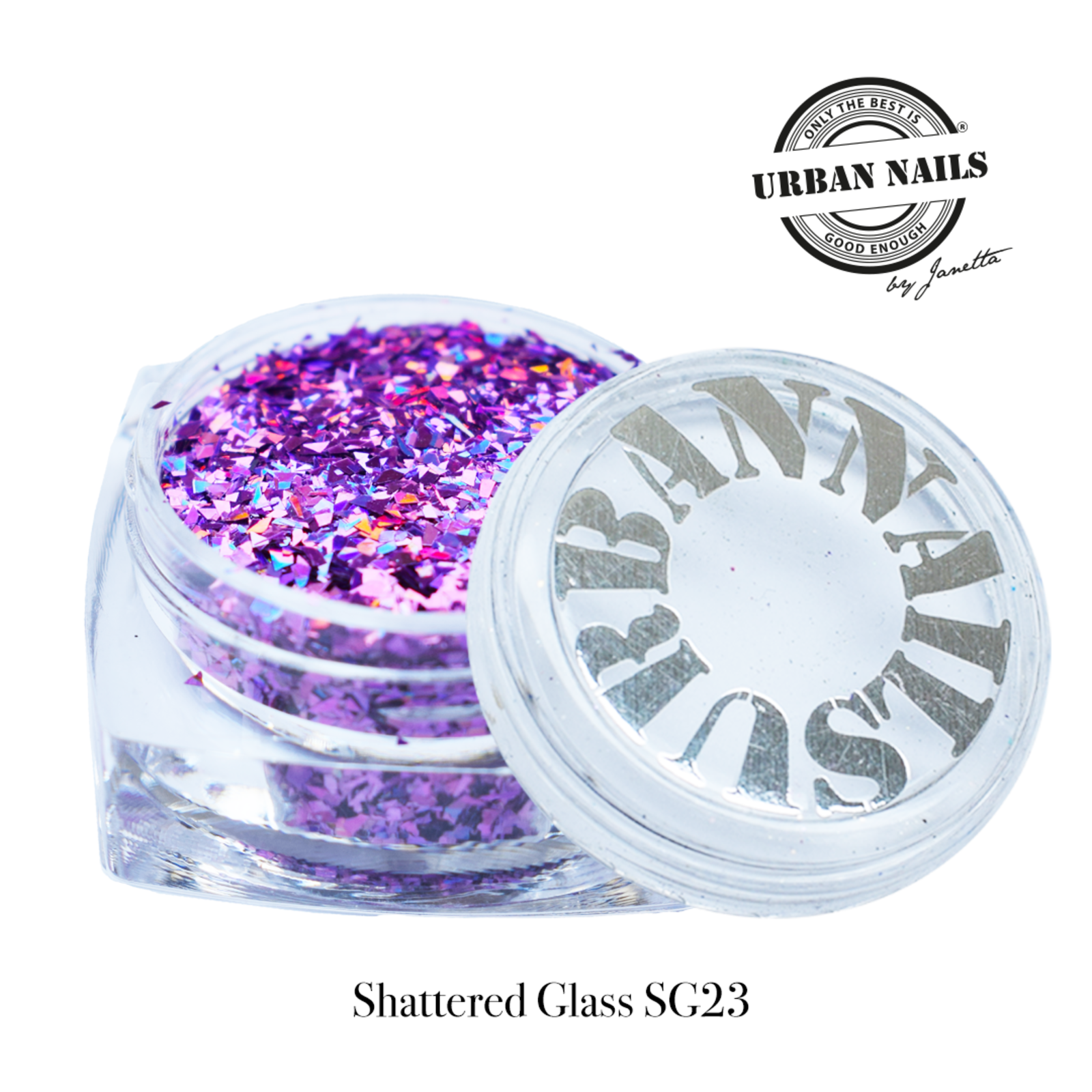 Urban nails Shattered Glass SG23 hologram paars roze