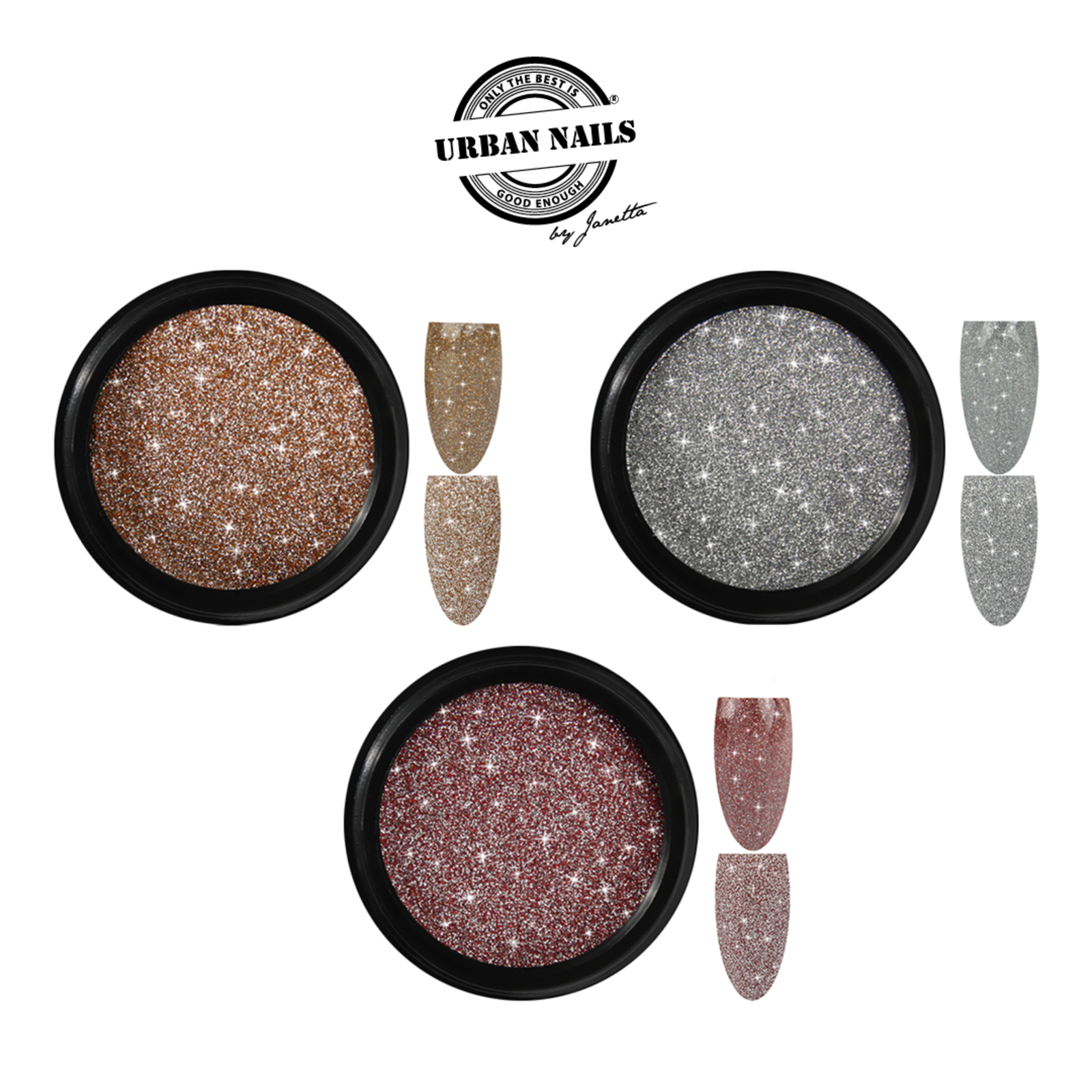 Urban nails Reflective Powder Rosegold 2 gr