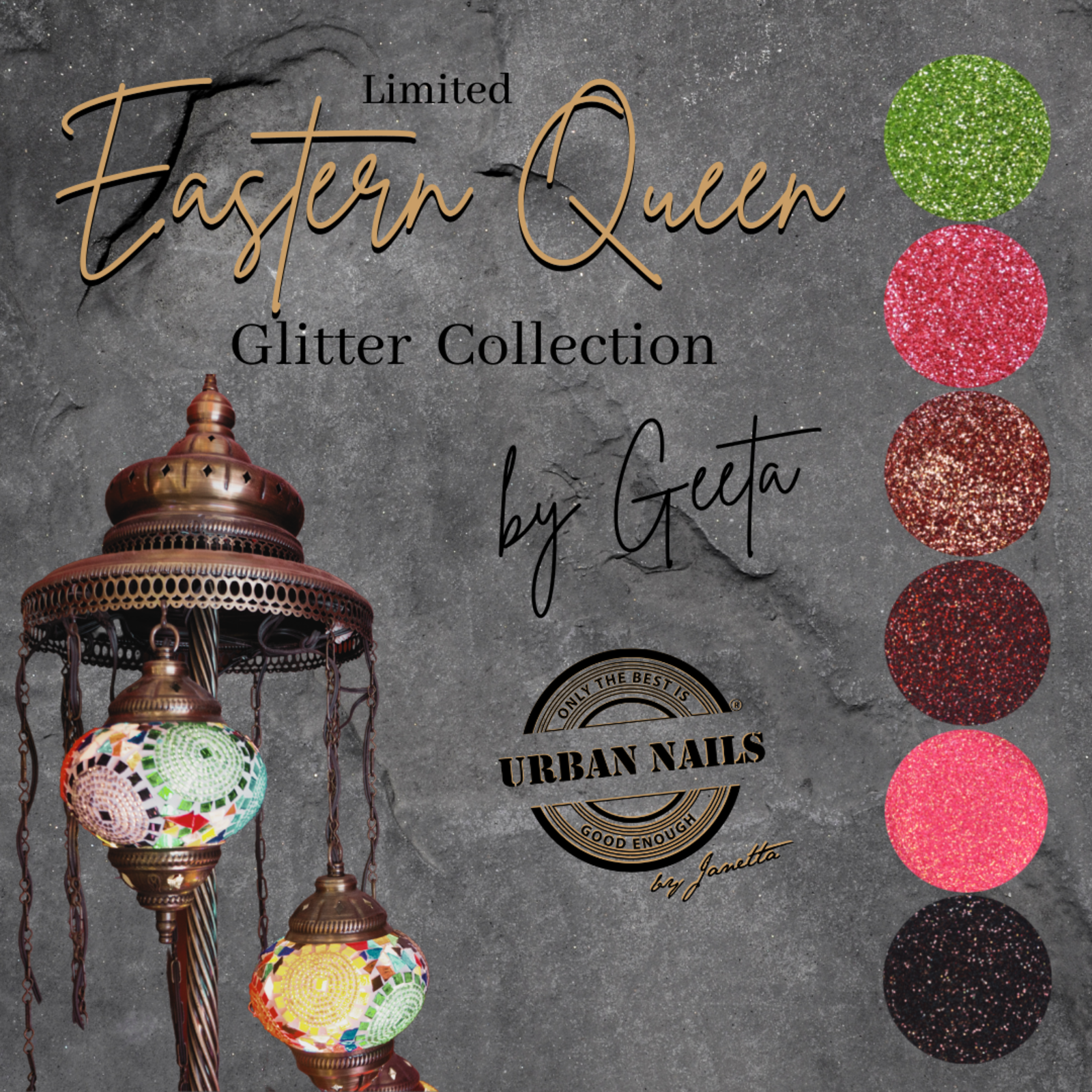 Urban nails Eastern Queen by Geeta Glitter Collection