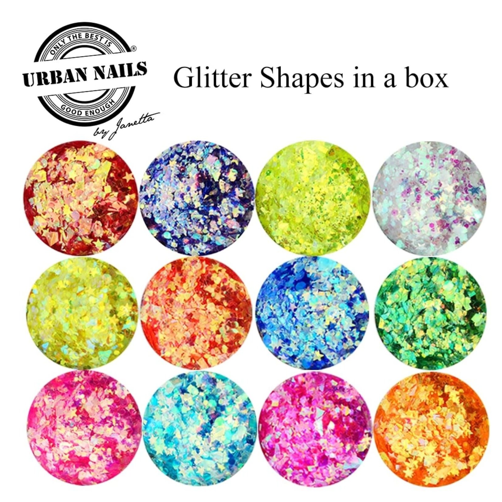 Urban nails Glitter shapes in a box