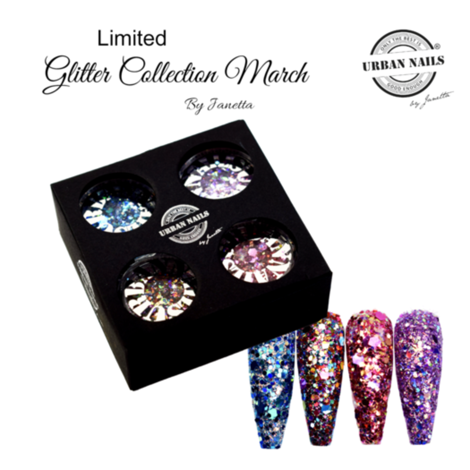 Urban nails Limited product Glitter collection March