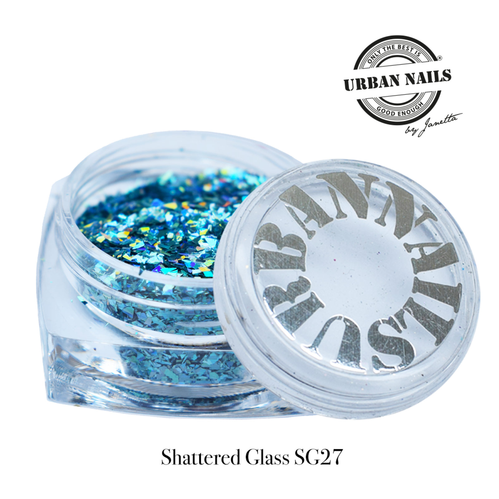 Urban nails Shattered Glass SG27 hologram lichtblauw
