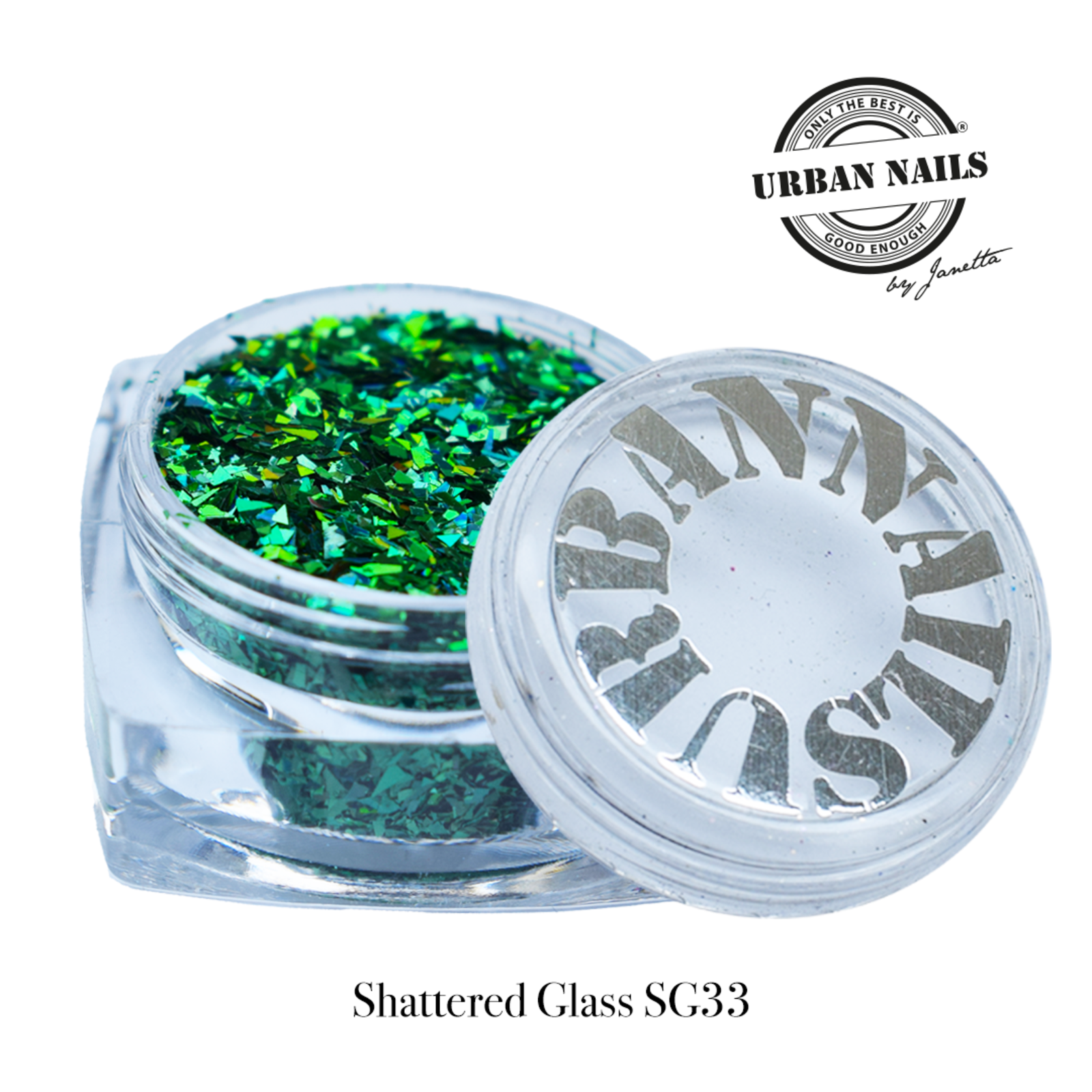 Urban nails Shattered Glass SG33 hologram donkergroen