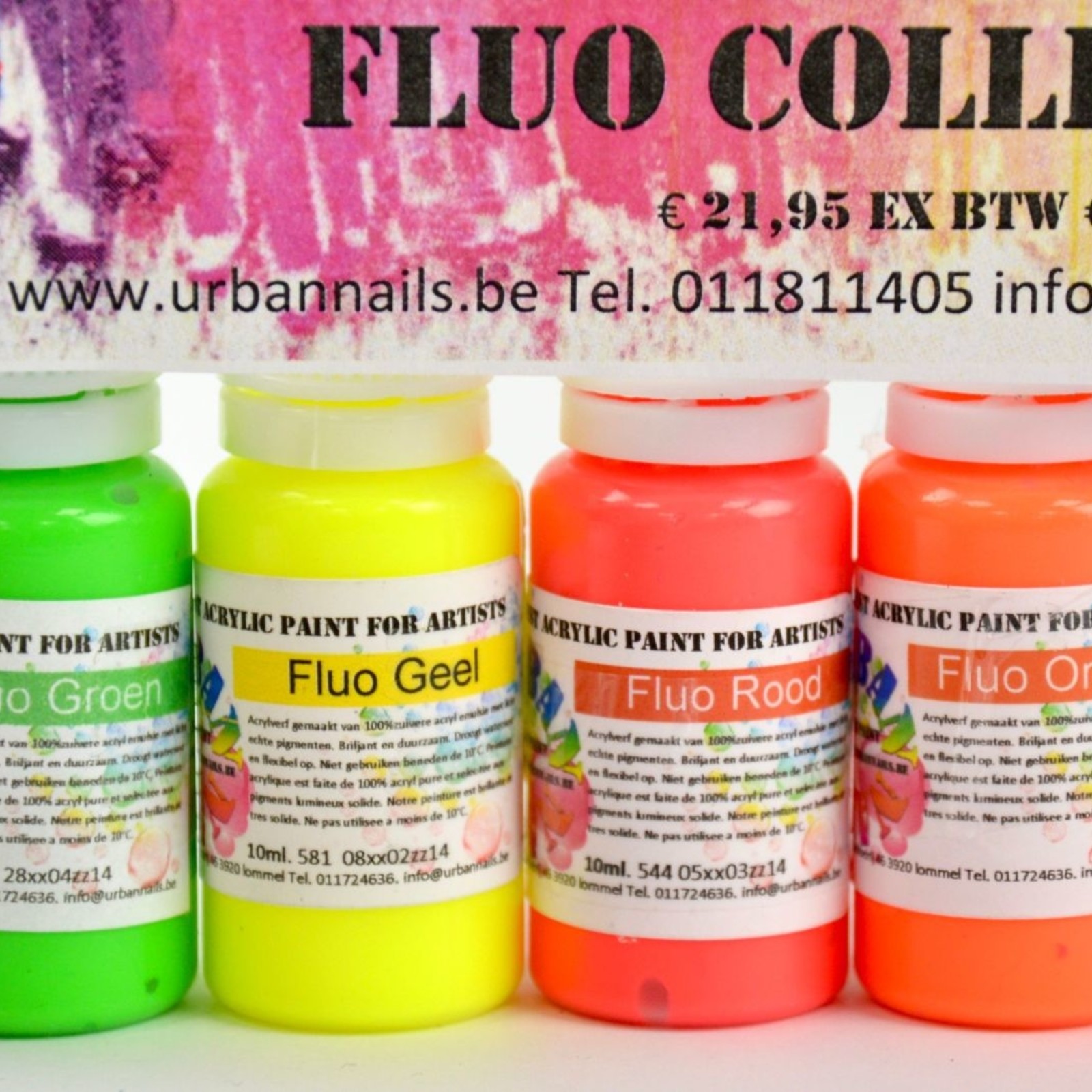 Urban nails Pure Paint Collectie Fluo