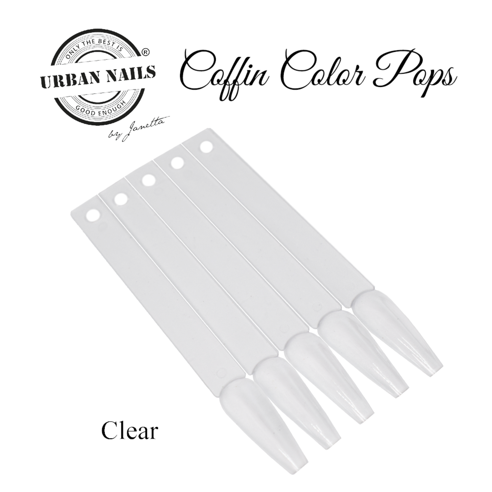 Urban nails Color Pops Coffin Clear 50 st + Ring