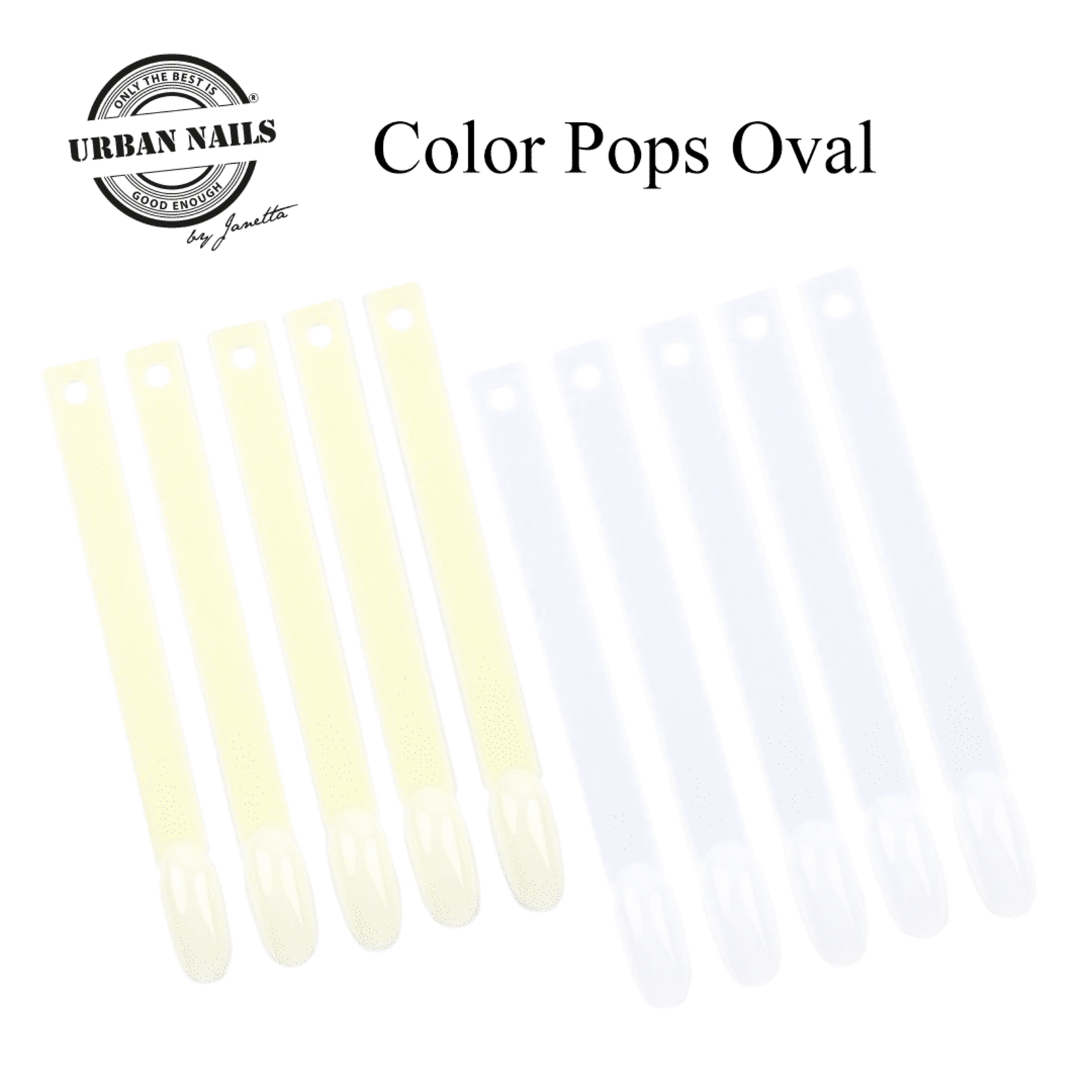 Color Pops Oval (clear) 50 stuks + ring