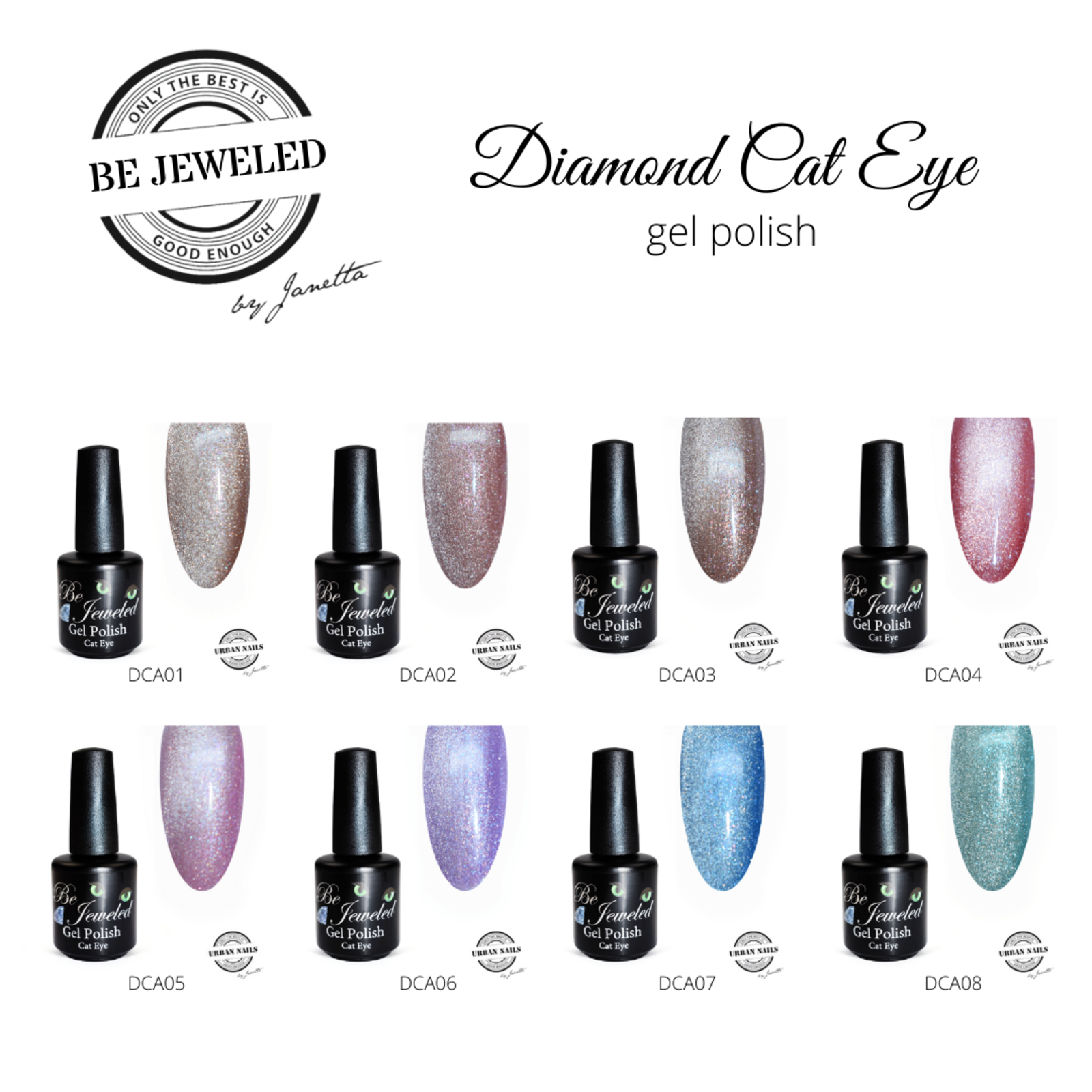 Urban nails Diamond cat eye collection 01 T/M 08