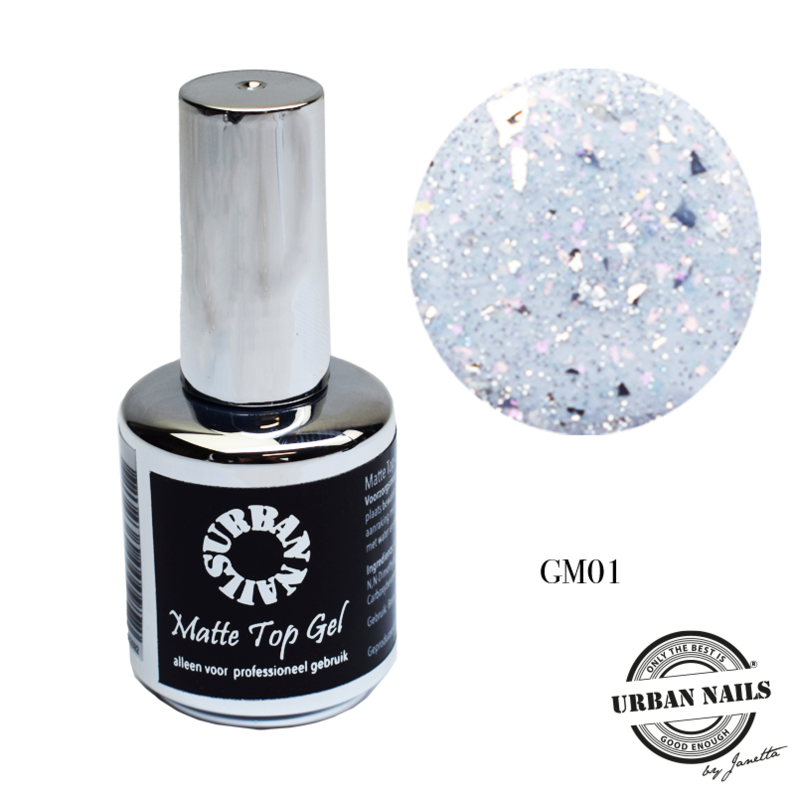 Urban nails Glitter Mat Top Gel GM 01