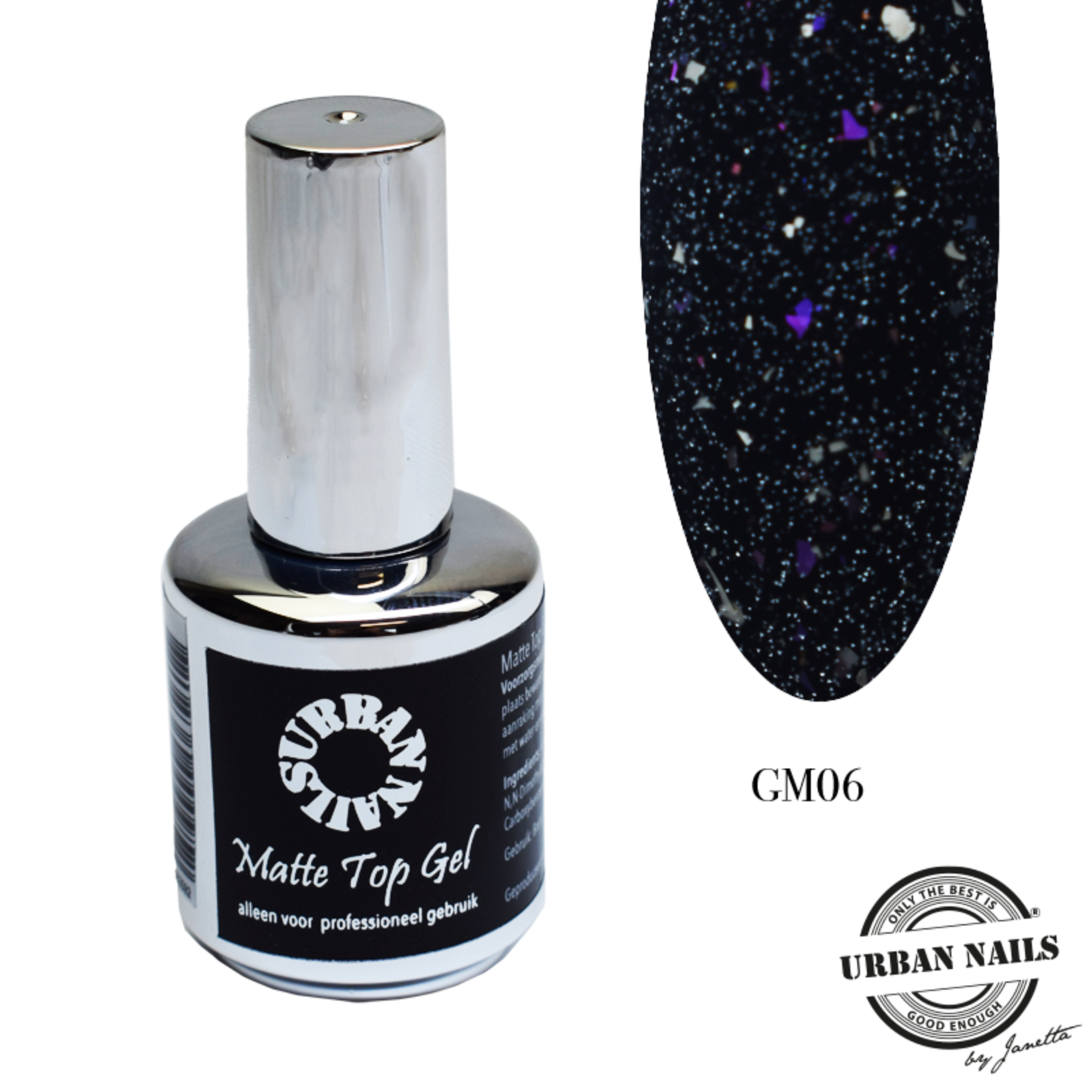 Urban nails Glitter Mat Top Gel GM 06