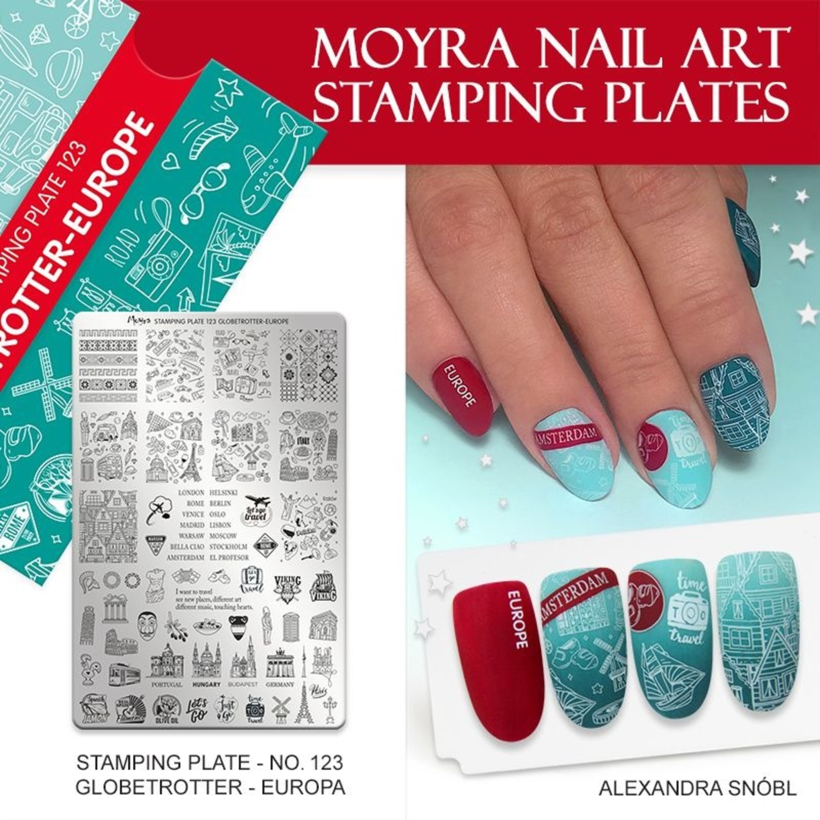 Moyra Moyra Stamping Plate  123 Globetrotter-Europe