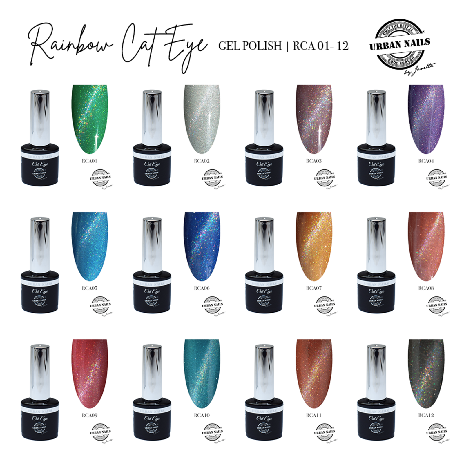 Urban nails Rainbow Cat eye RCA-01