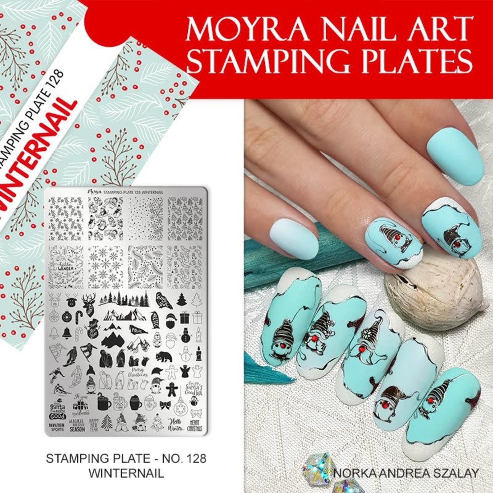 Urban nails Moyra Stamping Plate 128 Winternail