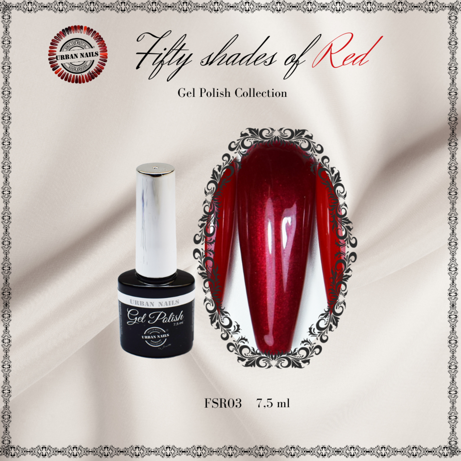 Urban nails Be Jeweled Fifty Shades Of Red FSR03