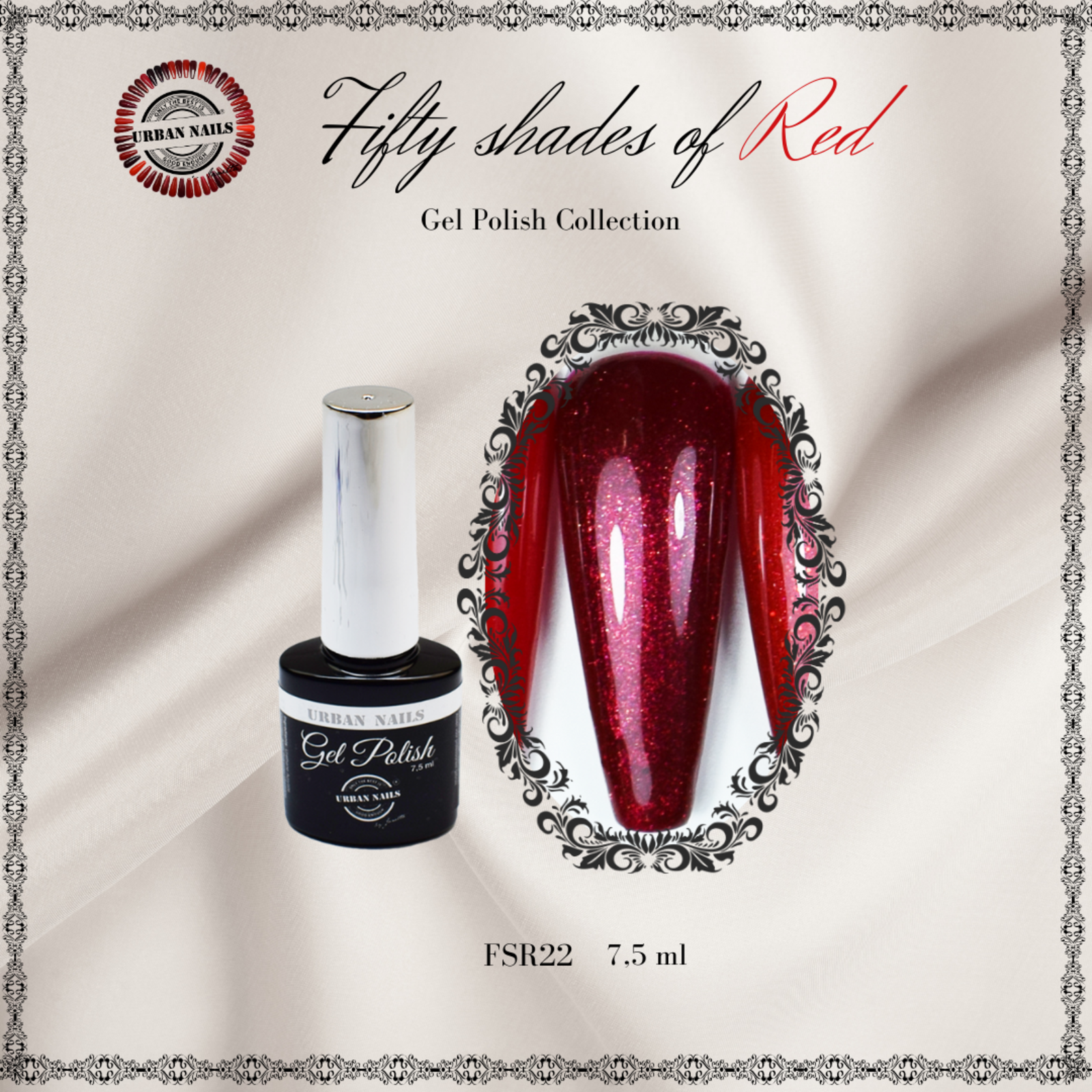 Urban nails Be Jeweled Fifty Shades Of Red FSR22