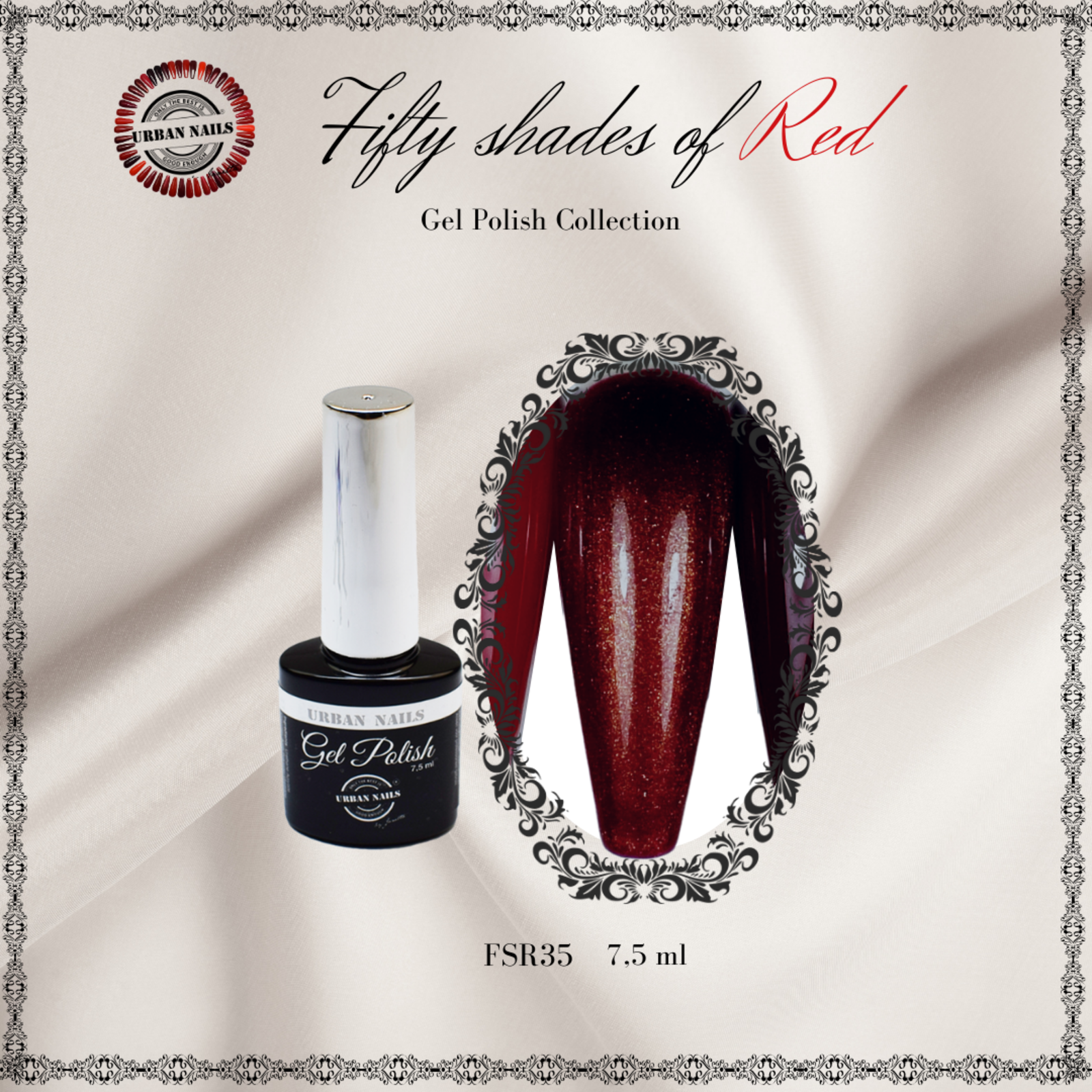 Urban nails Be Jeweled Fifty Shades Of Red FSR35