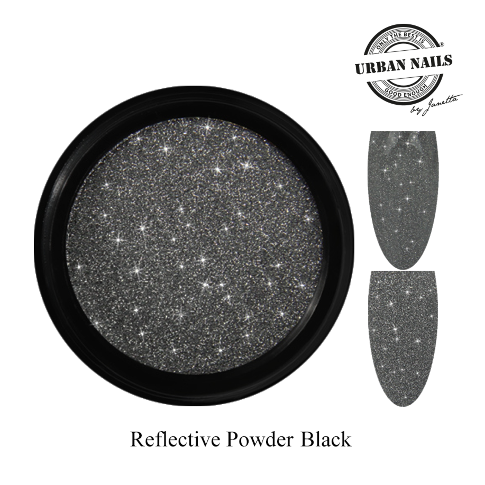 Urban nails Reflective Powder Black 2 gr