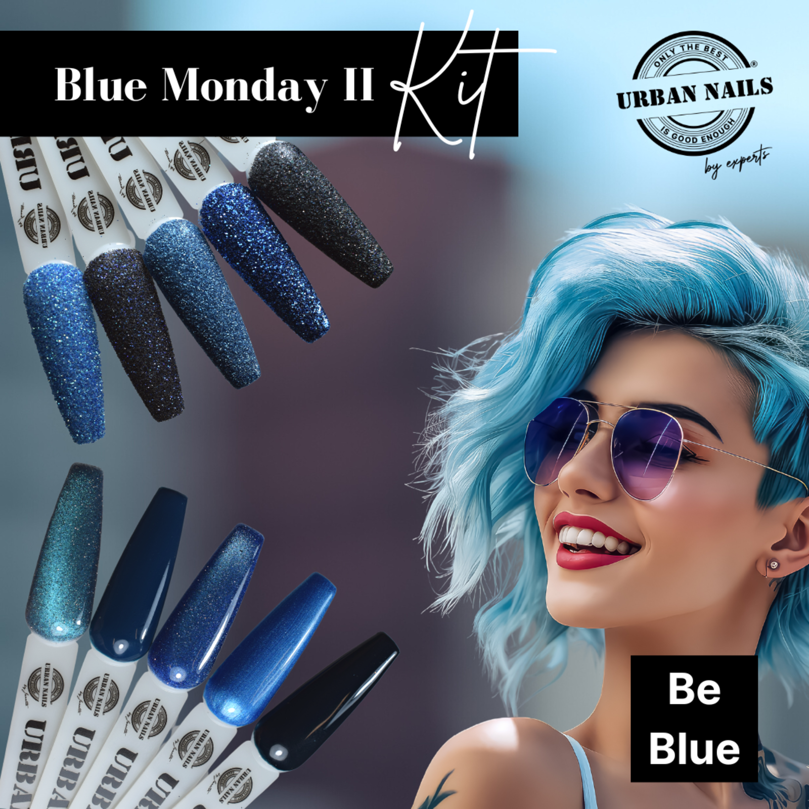 Urban nails Blue Monday ll Kit