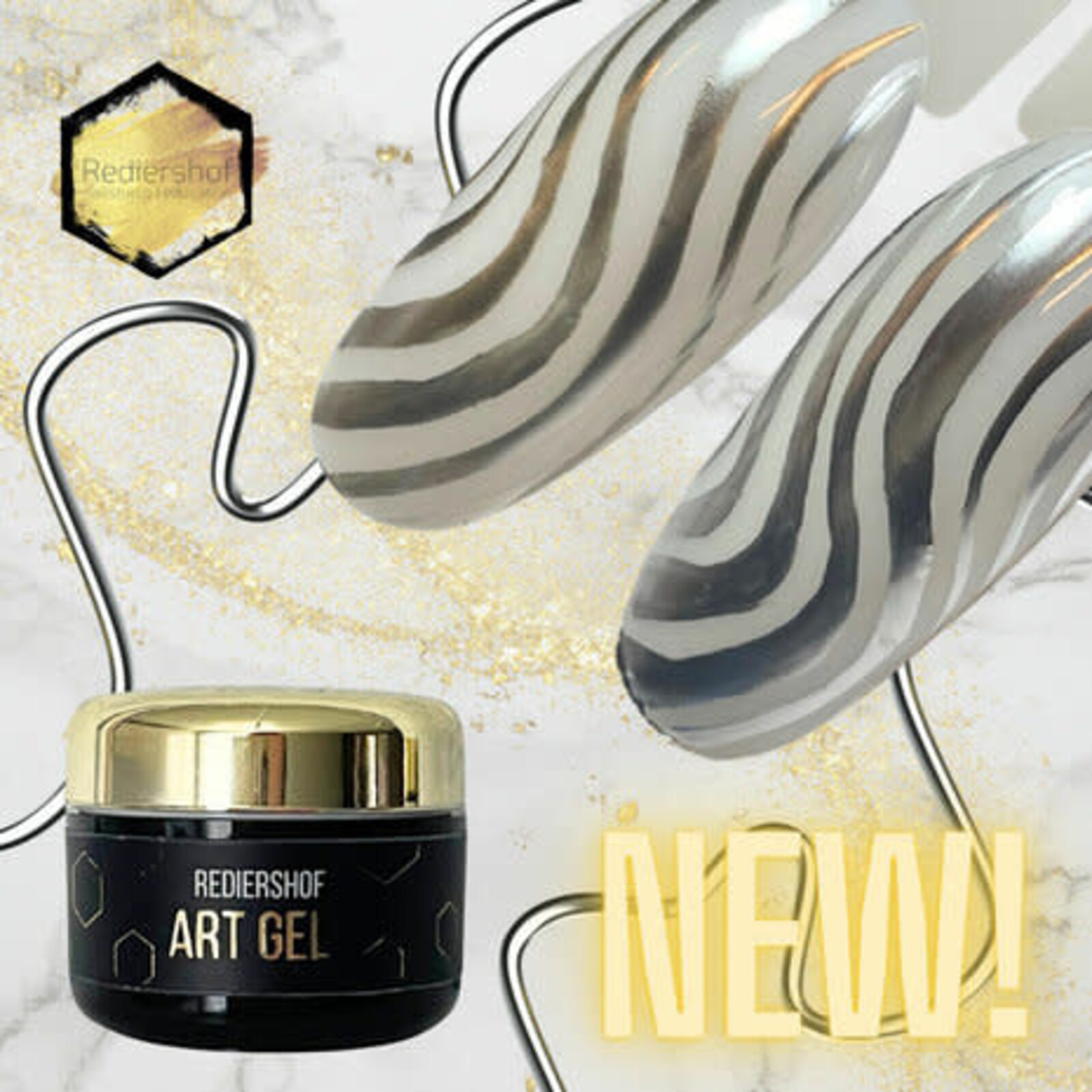 RDRS Art Gel 'Chroom Pale Silver'