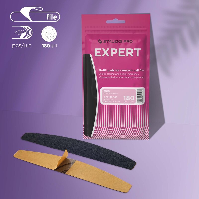 Staleks Pro Refill / navulling pads for crescent / half moon nail file thin / vijl dun EXPERT 42 DFE-42