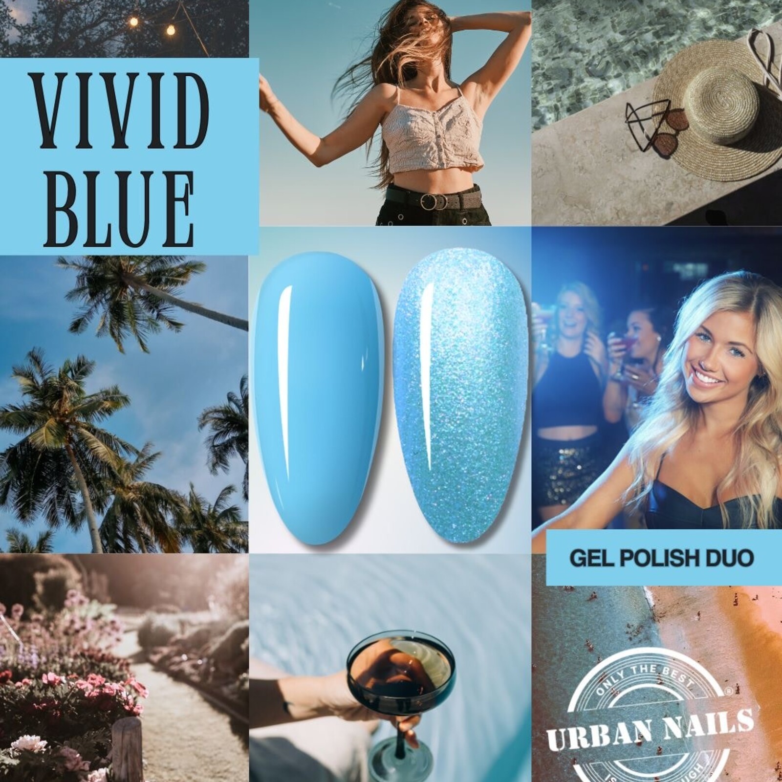 Urban nails Vivid Blue Gel Polish Duo