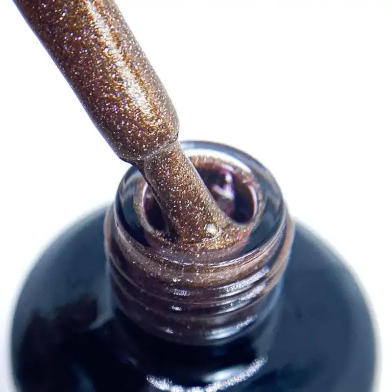 Seduce® Gelpolish | SN133 | Gold/Brown Sparkling | Cat Eye