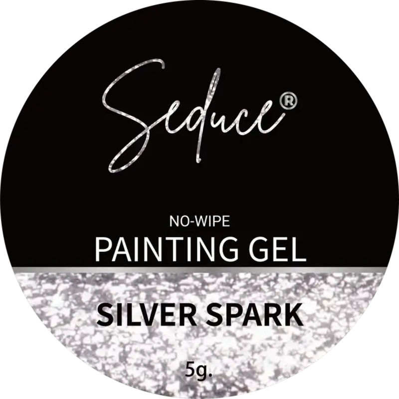 Seduce® Painting gel | SILVER SPARK | No-wipe