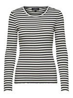 Selected Femme SLFANNA CREW NECK BLACK/WHITE STRIPE