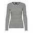 Selected Femme SLFANNA CREW NECK BLACK/WHITE STRIPE