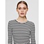 Selected Femme SLFANNA CREW NECK BLACK/WHITE STRIPE